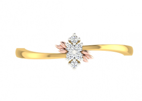 Two-tone Diamond Ring -Floral Collection