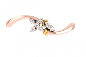 Two-tone Diamond Ring - Floral  Collection