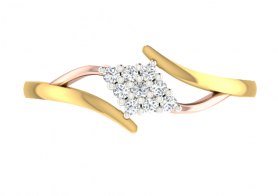 Two-tone Diamond Ring - Floral Collection