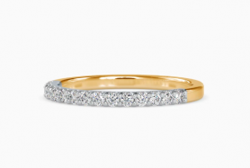 Two-Tone Diamond Eternity Ring Engagement Ring