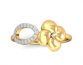Contemporary  Diamond Ring - Floral Collection