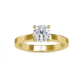 Traditional Diamond  Solitaire Engagement Band