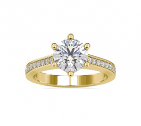 Diamond Wedding Ring Cathedral Setting