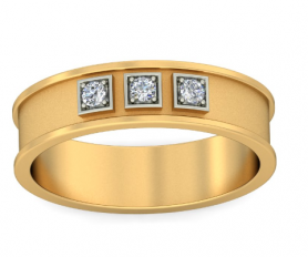 Two-tone Diamond Band -Stolid Collection