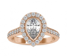 Celeste Collection - Pear Diamond Promise Ring
