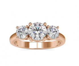 Trio Diamond  Engagement Ring