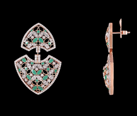 Diamond & Enamel Earrings