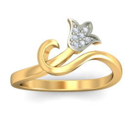 Two tone Diamond Ring - Floral Collection