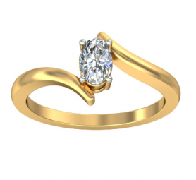 Solitaire Diamond Engagement Ring Oval Cut