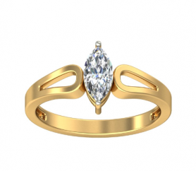 Solitaire Diamond Engagement Ring Marquise Cut