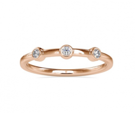 Bezel Trio Diamond Promise Ring