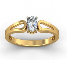 Oval Cut Solitaire Diamond Engagement Ring