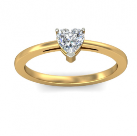 Heart Solitaire Diamond Engagement Ring