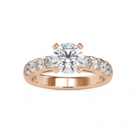 Contemporary  Solitaire Diamond Wedding Band