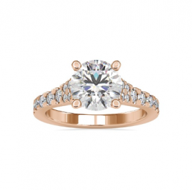 Vintage Diamond Wedding Ring - Elegance Collection Tapered Shank