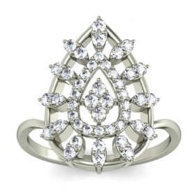 Luminous Diamond Cocktail Ring