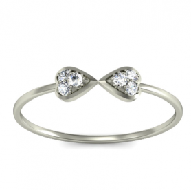 Two Hearts Diamond Casual Ring